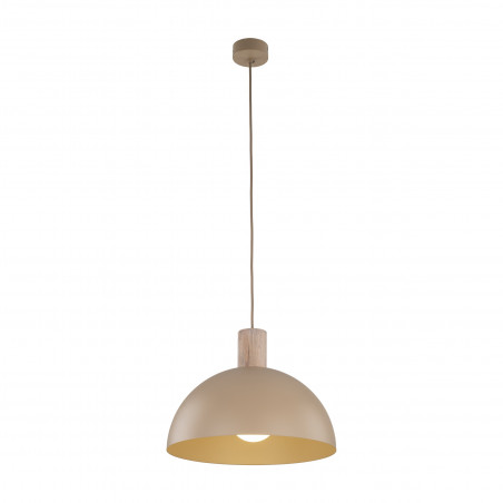 Lampa wisząca skandynawska Oslo Sabia 33,5cm beżowy / drewno TK Lighting