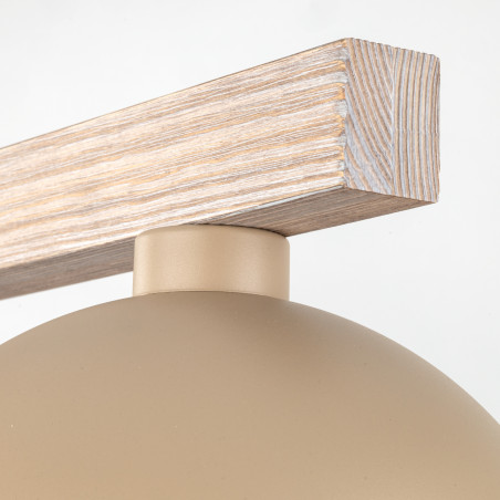 Lampa wisząca skandynawska 3 punktowa Oslo Sabia 118cm beżowy / drewno TK Lighting