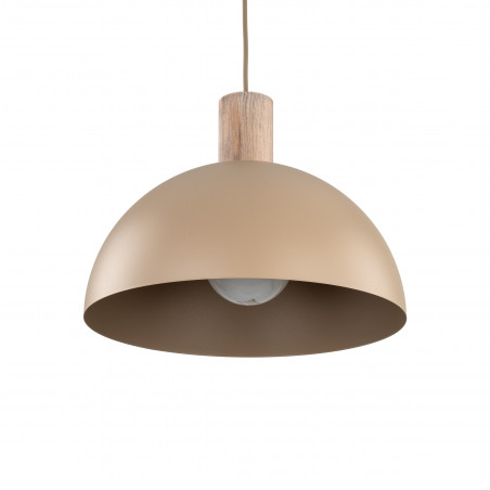 Lampa wisząca skandynawska Oslo Sabia 33,5cm beżowy / drewno TK Lighting