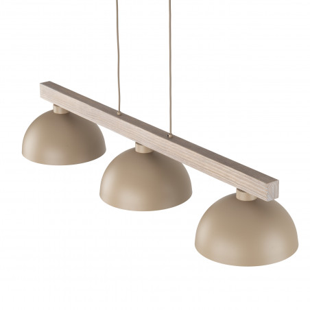 Lampa wisząca skandynawska 3 punktowa Oslo Sabia 118cm beżowy / drewno TK Lighting