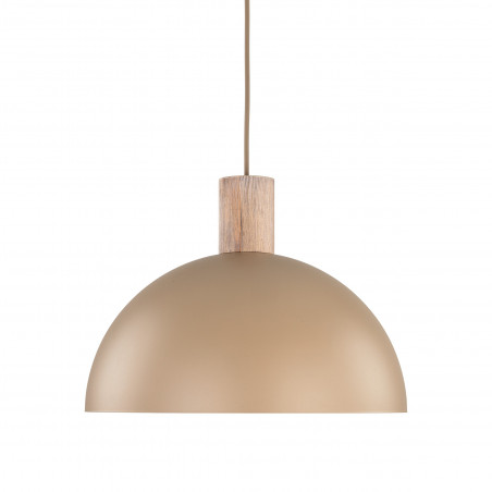 Lampa wisząca skandynawska Oslo Sabia 33,5cm beżowy / drewno TK Lighting