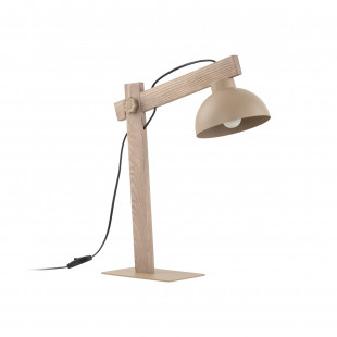 Lampa biurkowa skandynawska Oslo Sabia beżowy / drewno TK Lighting