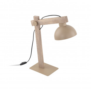 Lampa biurkowa skandynawska Oslo Sabia beżowy / drewno TK Lighting
