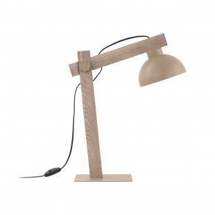 Lampa biurkowa skandynawska Oslo Sabia beżowy / drewno TK Lighting