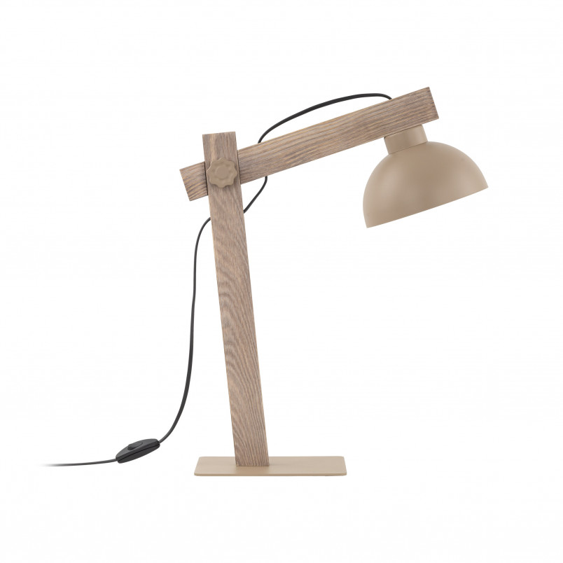 Lampa biurkowa skandynawska Oslo Sabia beżowy / drewno TK Lighting