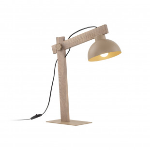 Lampa biurkowa skandynawska Oslo Sabia beżowy / drewno TK Lighting