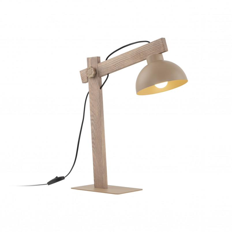 Lampa biurkowa skandynawska Oslo Sabia beżowy / drewno TK Lighting