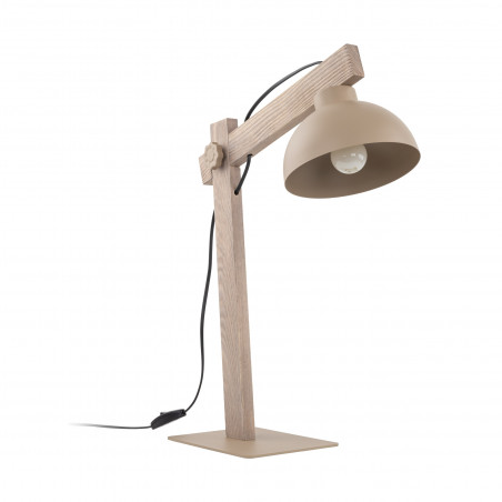 Lampa biurkowa skandynawska Oslo Sabia beżowy / drewno TK Lighting