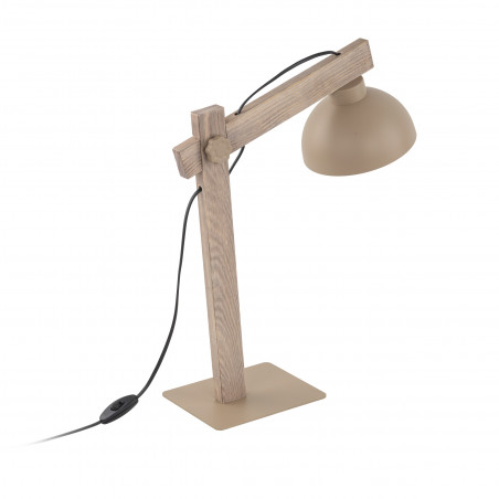 Lampa biurkowa skandynawska Oslo Sabia beżowy / drewno TK Lighting