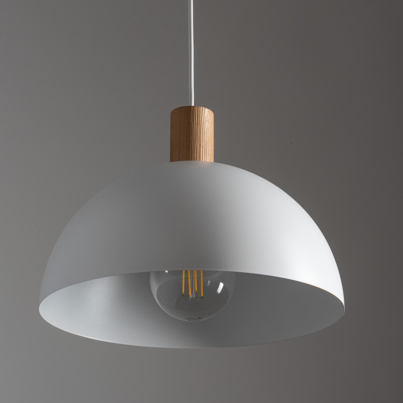 Lampa wisząca skandynawska Oslo 33,5cm biały / sosna TK Lighting