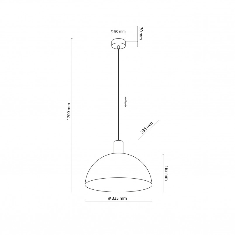 Lampa wisząca skandynawska Oslo 33,5cm biały / sosna TK Lighting