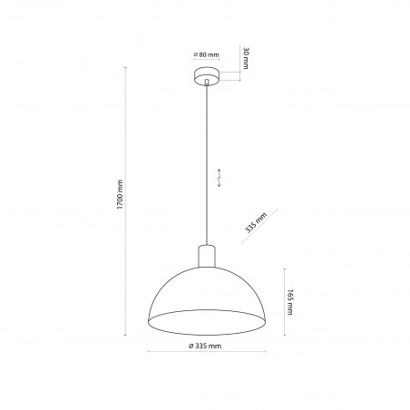 Lampa wisząca skandynawska Oslo 33,5cm biały / sosna TK Lighting