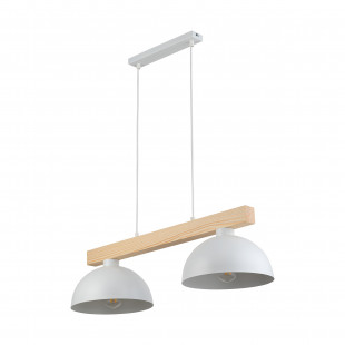 Lampa wisząca skandynawska 2 punktowa Oslo 83cm biały / sosna TK Lighting