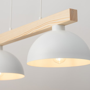 Lampa wisząca skandynawska 2 punktowa Oslo 83cm biały / sosna TK Lighting