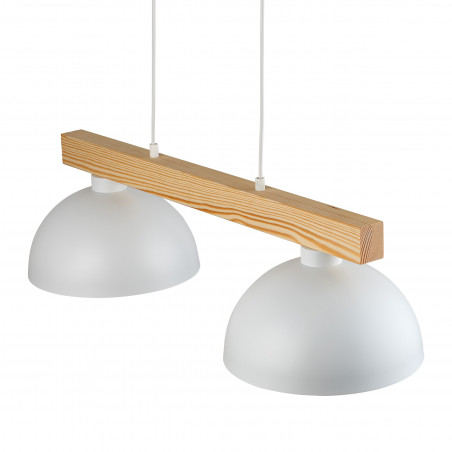 Lampa wisząca skandynawska 2 punktowa Oslo 83cm biały / sosna TK Lighting