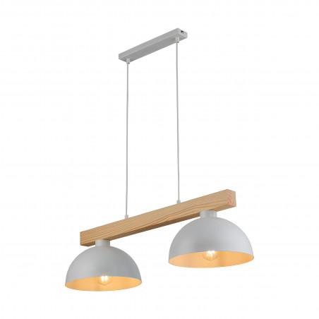 Lampa wisząca skandynawska 2 punktowa Oslo 83cm biały / sosna TK Lighting