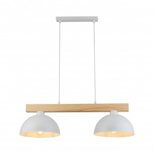 Lampa wisząca skandynawska 2 punktowa Oslo 83cm biały / sosna TK Lighting