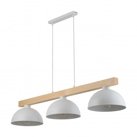 Lampa wisząca skandynawska 3 punktowa Oslo 118cm biały / sosna TK Lighting