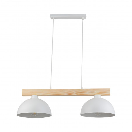 Lampa wisząca skandynawska 2 punktowa Oslo 83cm biały / sosna TK Lighting