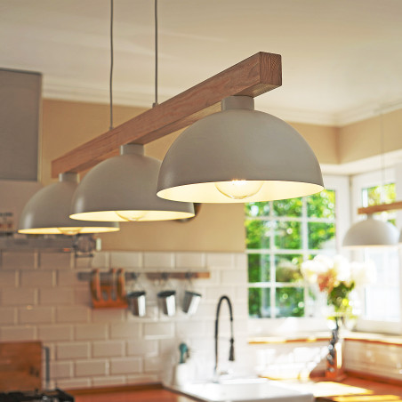 Lampa wisząca skandynawska 3 punktowa Oslo 118cm biały / sosna TK Lighting