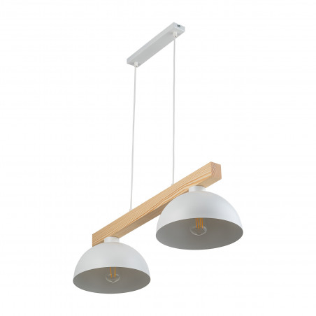 Lampa wisząca skandynawska 2 punktowa Oslo 83cm biały / sosna TK Lighting