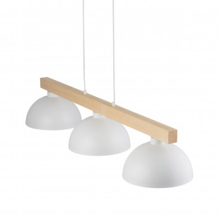 Lampa wisząca skandynawska 3 punktowa Oslo 118cm biały / sosna TK Lighting