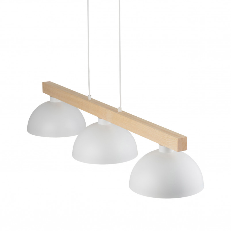 Lampa wisząca skandynawska 3 punktowa Oslo 118cm biały / sosna TK Lighting