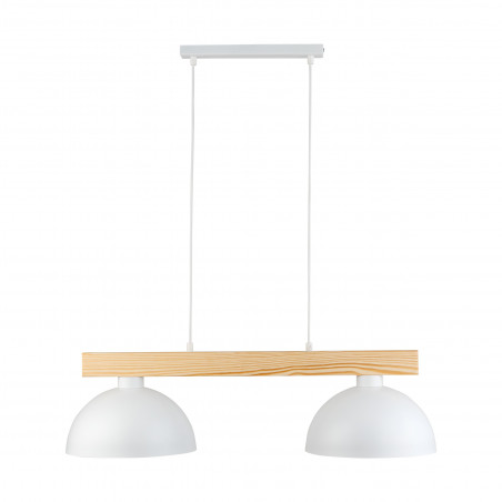 Lampa wisząca skandynawska 2 punktowa Oslo 83cm biały / sosna TK Lighting