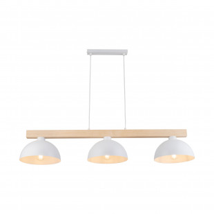 Lampa wisząca skandynawska 3 punktowa Oslo 118cm biały / sosna TK Lighting