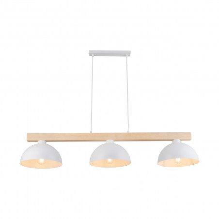 Lampa wisząca skandynawska 3 punktowa Oslo 118cm biały / sosna TK Lighting