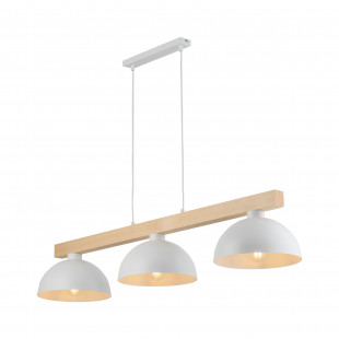 Lampa wisząca skandynawska 3 punktowa Oslo 118cm biały / sosna TK Lighting