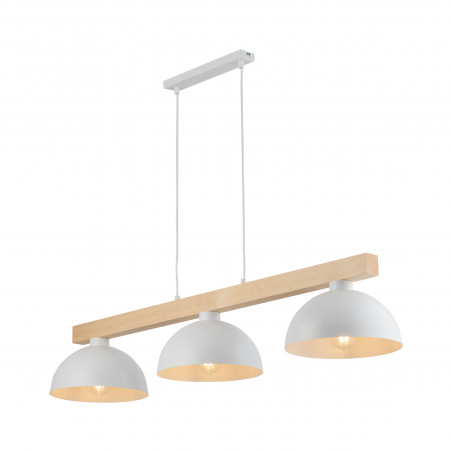 Lampa wisząca skandynawska 3 punktowa Oslo 118cm biały / sosna TK Lighting