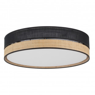 Plafon boho Paglia New 45cm czarny / plecionka TK Lighting
