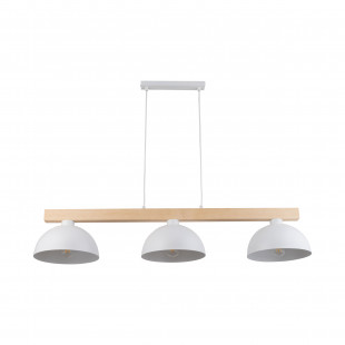 Lampa wisząca skandynawska 3 punktowa Oslo 118cm biały / sosna TK Lighting