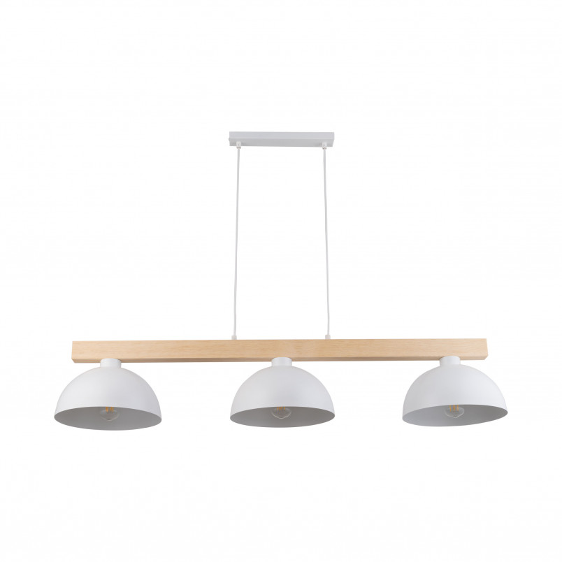 Lampa wisząca skandynawska 3 punktowa Oslo 118cm biały / sosna TK Lighting