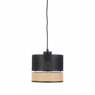 Lampa boho wisząca Paglia New 20cm czarny / plecionka TK Lighting