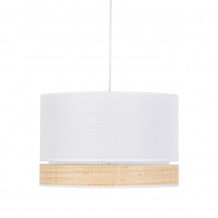 Lampa boho wisząca Paglia New 38cm biały / plecionka TK Lighting