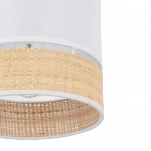 Lampa boho wisząca Paglia New 20cm biały / plecionka TK Lighting