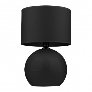 Lampa stołowa szklana z abażurem Palla czarna TK Lighting