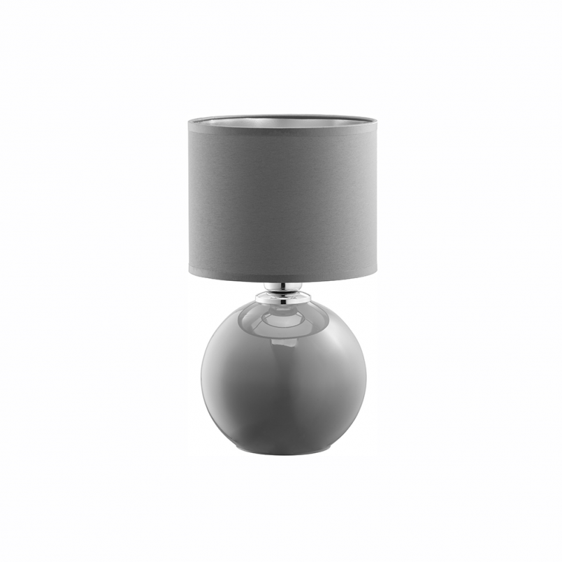 Lampa stołowa szklana z abażurem Palla Small szara TK Lighting