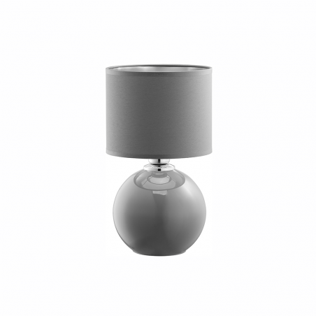 Lampa stołowa szklana z abażurem Palla Small szara TK Lighting