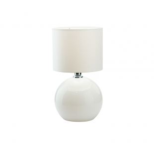 Lampa stołowa szklana z abażurem Palla Small biała TK Lighting