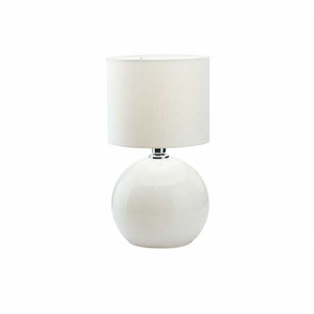 Lampa stołowa szklana z abażurem Palla Small biała TK Lighting