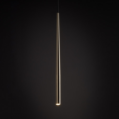 Lampa glamour wisząca tuba Piano 5,2cm złota TK Lighting