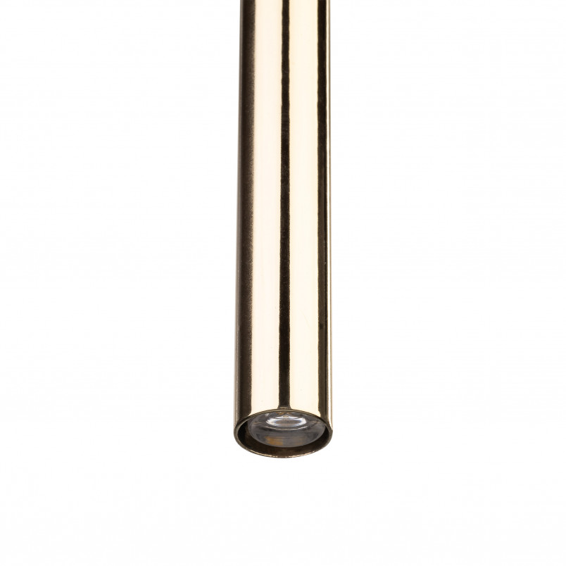 Lampa glamour wisząca tuba Piano 5,2cm złota TK Lighting