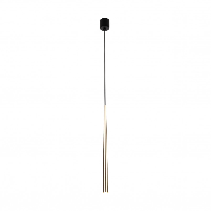 Lampa glamour wisząca tuba Piano 5,2cm złota TK Lighting