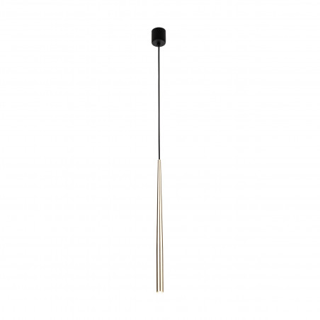 Lampa glamour wisząca tuba Piano 5,2cm złota TK Lighting