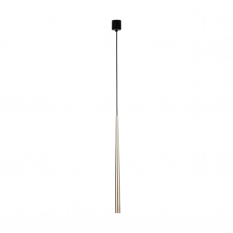 Lampa glamour wisząca tuba Piano 5,2cm złota TK Lighting