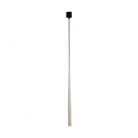 Lampa glamour wisząca tuba Piano 5,2cm złota TK Lighting