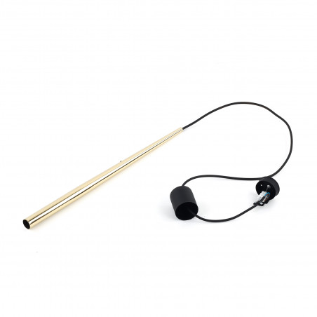 Lampa glamour wisząca tuba Piano 5,2cm złota TK Lighting